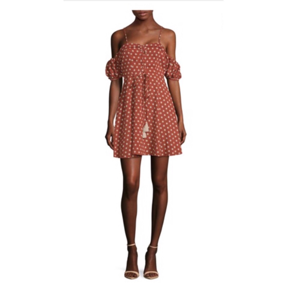 Boho Polka Dot Mini Dress | Haute Rogue